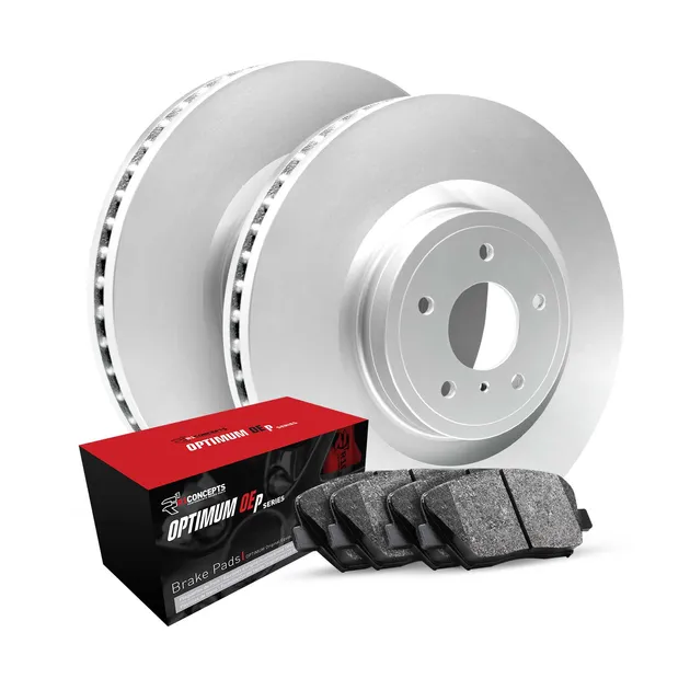 R1 Concepts WJUN1-73097 Brake Rotor- Carbon Coated W/ Optimum Oe Pads